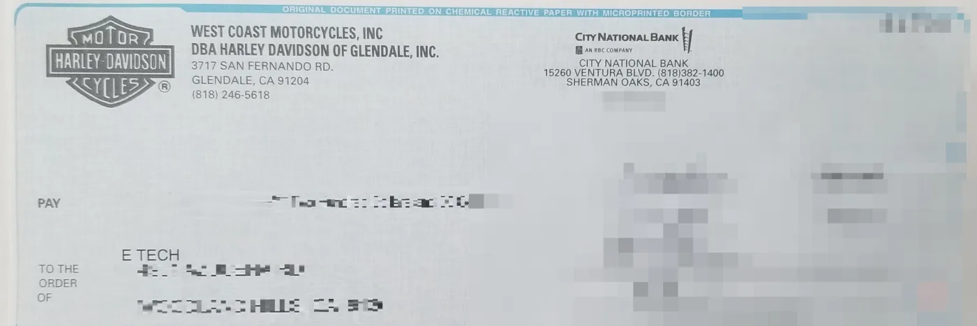 Testimonial from Harley-Davidson of Glendale